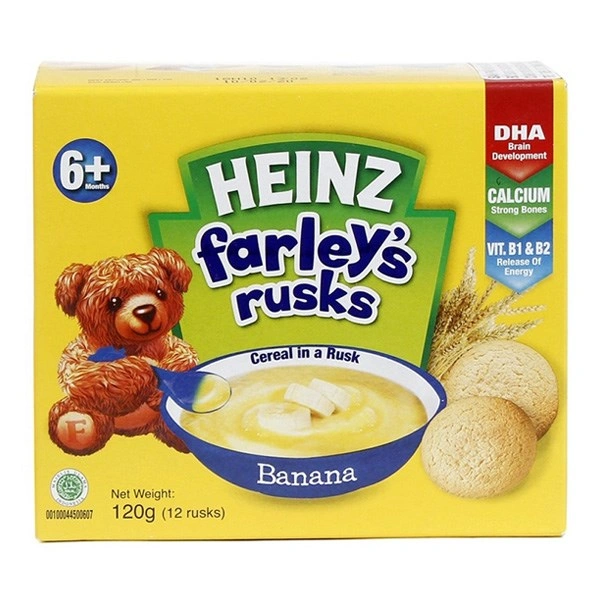 Bánh quy ăn dặm Heinz Farleys Rusks vị cam hộp 120g (từ 6 tháng) 5