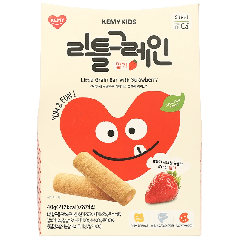 Bánh ngũ cốc ăn dặm Kemy Kids vị dâu hộp 40g (từ 8 tháng) 2