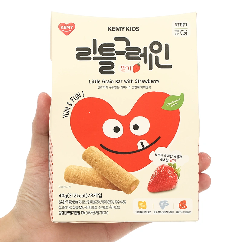 Bánh ngũ cốc ăn dặm Kemy Kids vị dâu hộp 40g (từ 8 tháng) 6