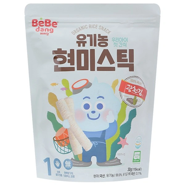 Bánh gạo lứt ăn dặm Bebedang vị rong biển gói 30g (từ 6 tháng) 1