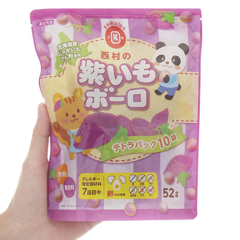 Bánh viên ăn dặm Boro vị khoai tây tím gói 52g (từ 7 tháng) 3