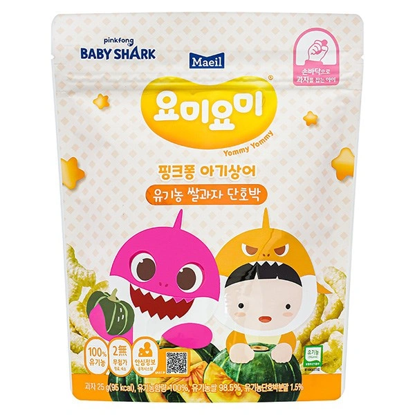 Bánh gạo ăn dặm Maeil Yommy Yommy Organic vị bí đỏ gói 25g (từ 7 tháng) 1