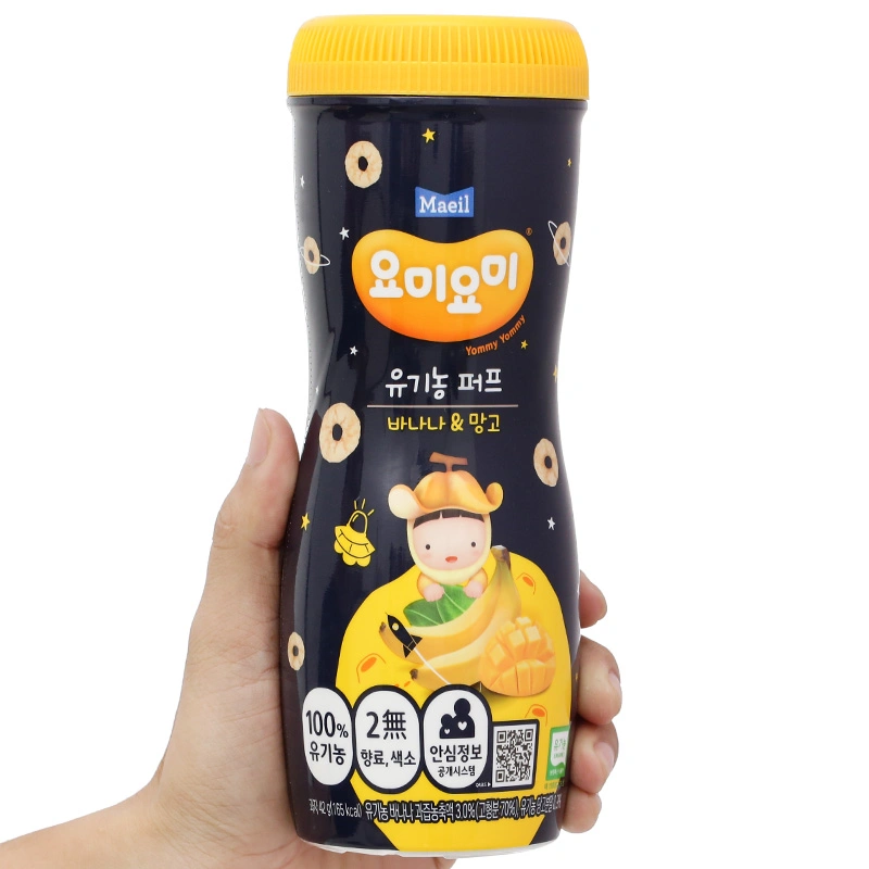 Bánh gạo ăn dặm Maeil Yommy Yommy vị chuối, xoài lon 42g (từ 1 tuổi) 5