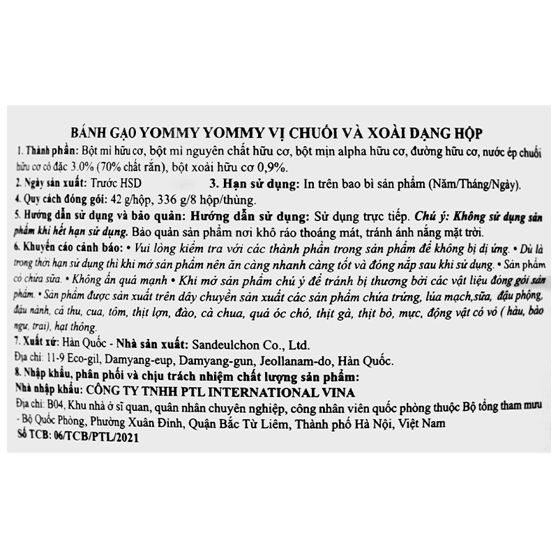 Bánh gạo ăn dặm Maeil Yommy Yommy vị chuối, xoài lon 42g (từ 1 tuổi) 7