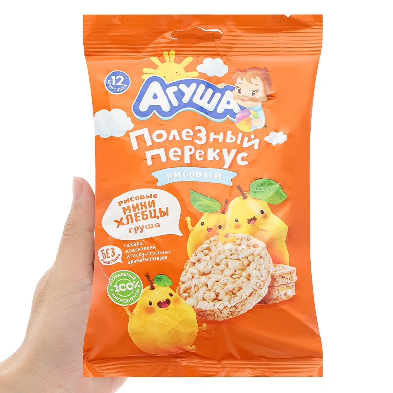 Bánh gạo ăn dặm Agusha vị lê gói 30g (từ 1 tuổi) 3