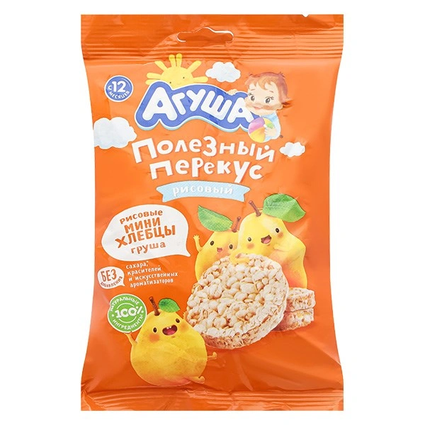 Bánh gạo ăn dặm Agusha vị lê gói 30g (từ 1 tuổi) 1