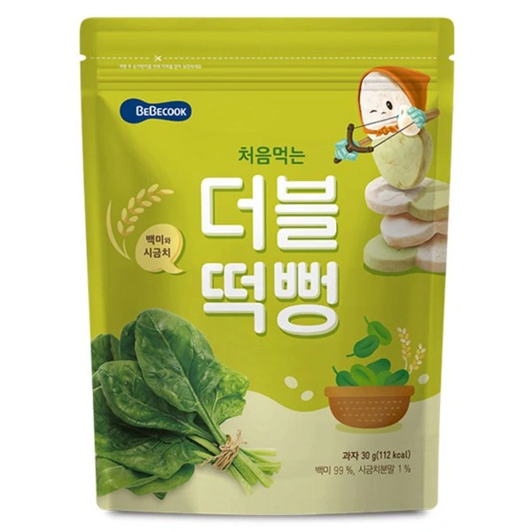 Bánh gạo ăn dặm BeBecook vị cải bó xôi gói 30g (từ 6 tháng) 1