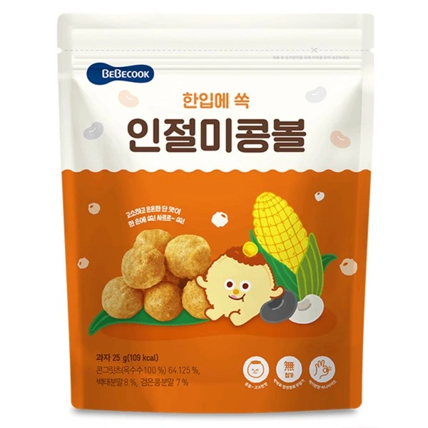 Bánh bỏng bi ăn dặm BeBecook vị đậu gói 25g (từ 1 tuổi) 1