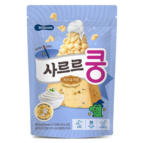 Bánh bỏng ăn dặm bổ sung lợi khuẩn BeBecook vị sữa chua phô mai gói 23g (từ 1 tuổi) 1