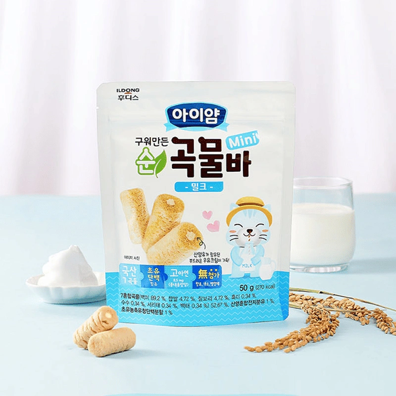 Bánh ngũ cốc ăn dặm ILDONG Ayiyum Mini vị sữa gói 50g (từ 1 tuổi) 3