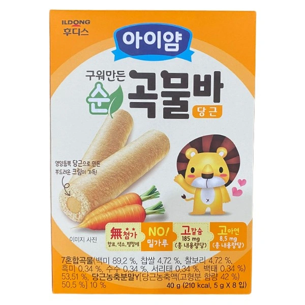 Bánh ngũ cốc ăn dặm ILDONG Ayiyum vị cà rốt hộp 40g (từ 1 tuổi) 1