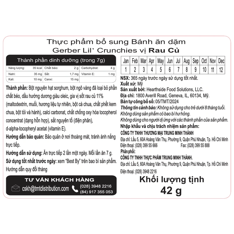 Bánh ăn dặm Gerber Lil' Crunchies vị phô mai lon 42g (từ 8 tháng) - Giao bao bì ngẫu nhiên 15