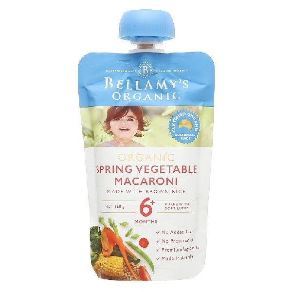 Dinh dưỡng ăn dặm Bellamy's Organic rau quả, nui hữu cơ gói 120g (từ 6 tháng) 1