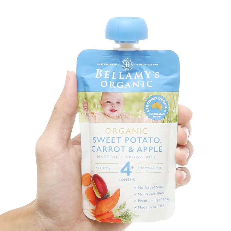Dinh dưỡng ăn dặm Bellamy's Organic khoai lang, cà rốt và táo gói 120g (từ 4 tháng) 3