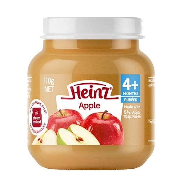 Dinh dưỡng trái cây nghiền Heinz táo hũ 110g (từ 4 tháng) 1