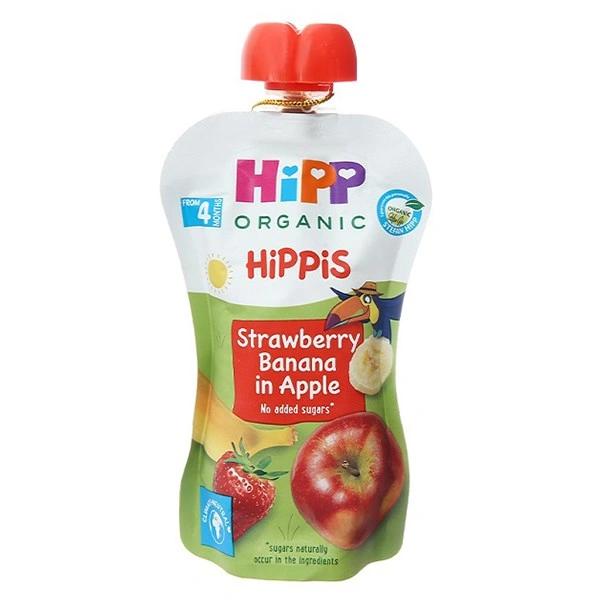 Dinh dưỡng trái cây nghiền HiPPiS táo, chuối túi 100g (từ 6 tháng) 13