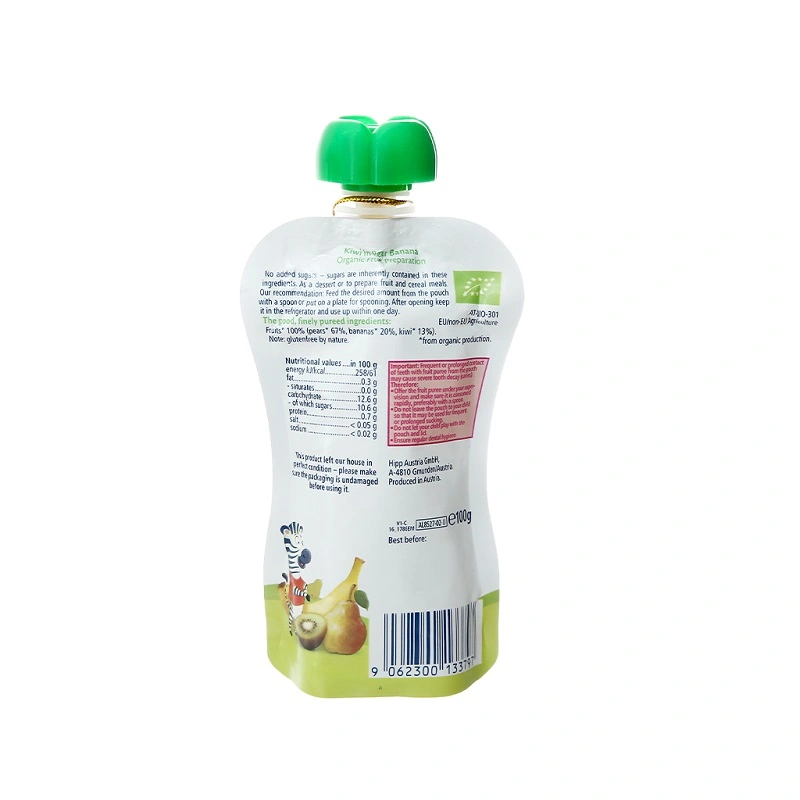 Dinh dưỡng trái cây nghiền HiPPiS kiwi, lê và chuối túi 100g (từ 6 tháng) 2