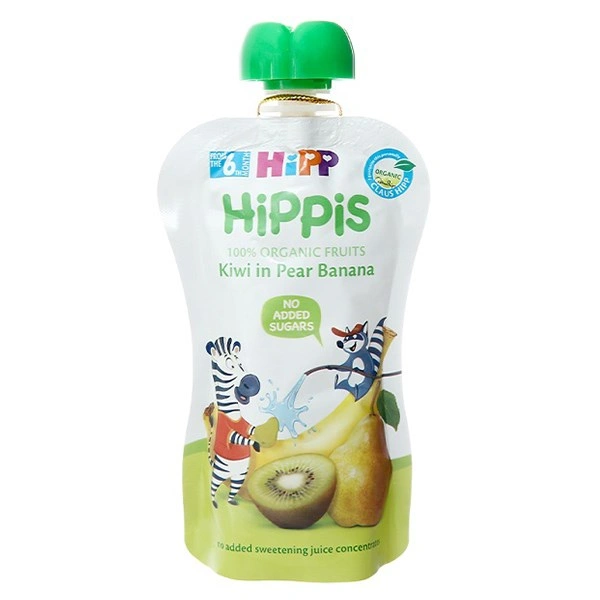 Dinh dưỡng trái cây nghiền HiPPiS kiwi, lê và chuối túi 100g (từ 6 tháng) 1