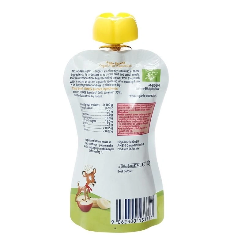 Dinh dưỡng trái cây nghiền HiPPiS táo, chuối túi 100g (từ 6 tháng) 2