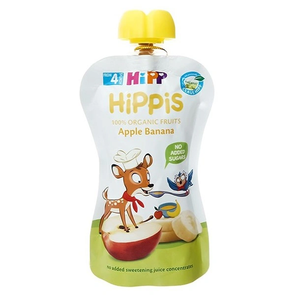 Dinh dưỡng trái cây nghiền HiPPiS táo, chuối túi 100g (từ 6 tháng) 1