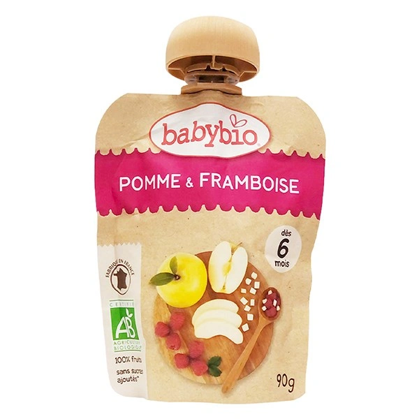 Trái cây nghiền Babybio táo, mâm xôi - Giao bao bì ngẫu nhiên