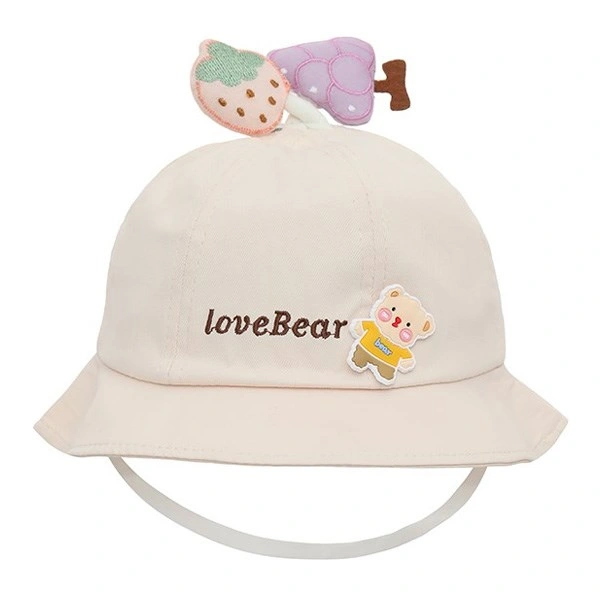 Nón vành cho bé Á Châu Love Bear màu da 1