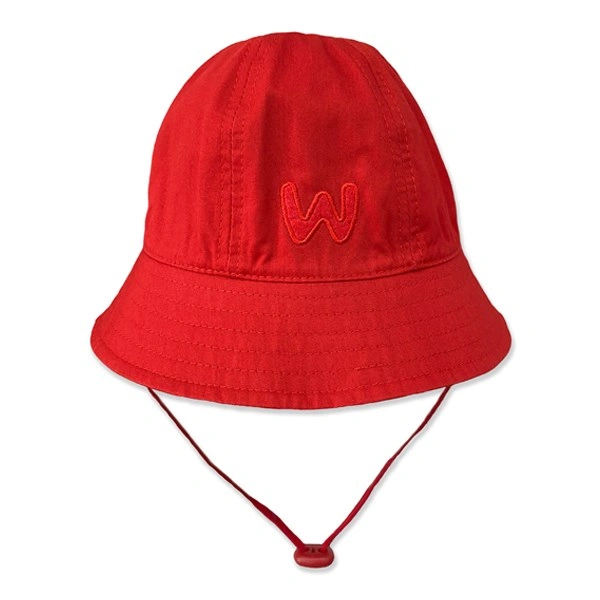 Nón vành cho bé trai Duy Ngọc thêu chữ W màu đỏ 1