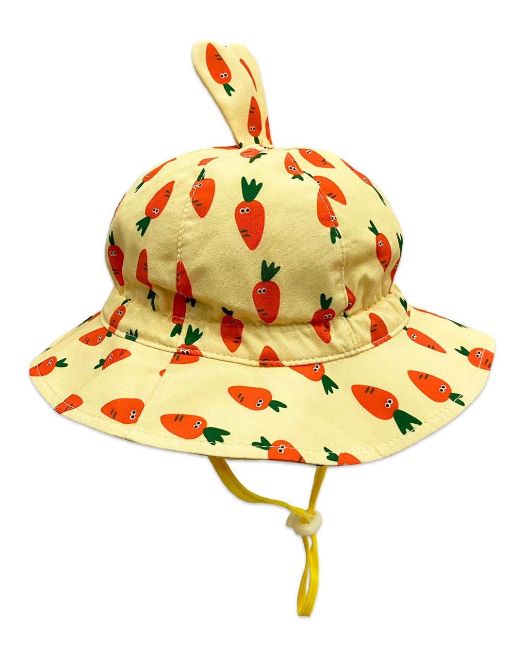 Nón vành cho bé gái Duy Ngọc họa tiết cà rốt màu vàng 3