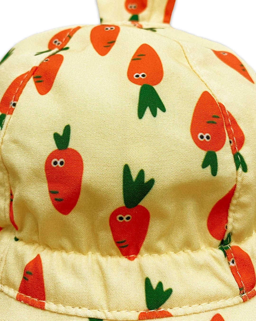 Nón vành cho bé gái Duy Ngọc họa tiết cà rốt màu vàng 5