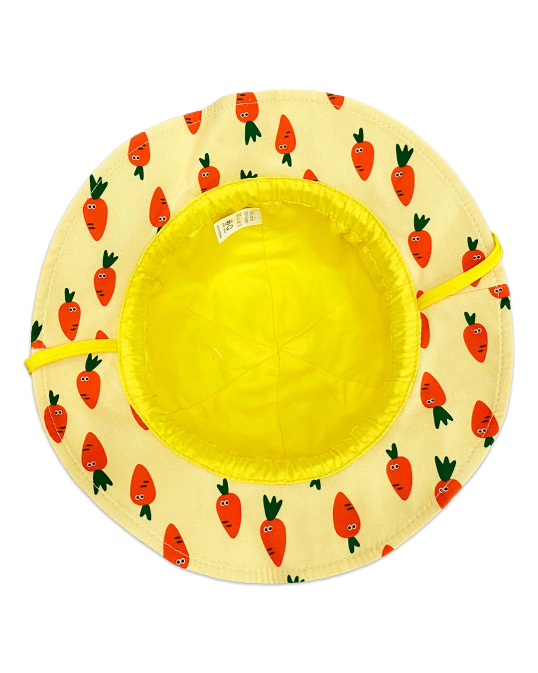 Nón vành cho bé gái Duy Ngọc họa tiết cà rốt màu vàng 6