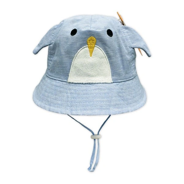 Nón vành cho bé trai Duy Ngọc in hình chim cánh cụt màu xanh nhạt 1