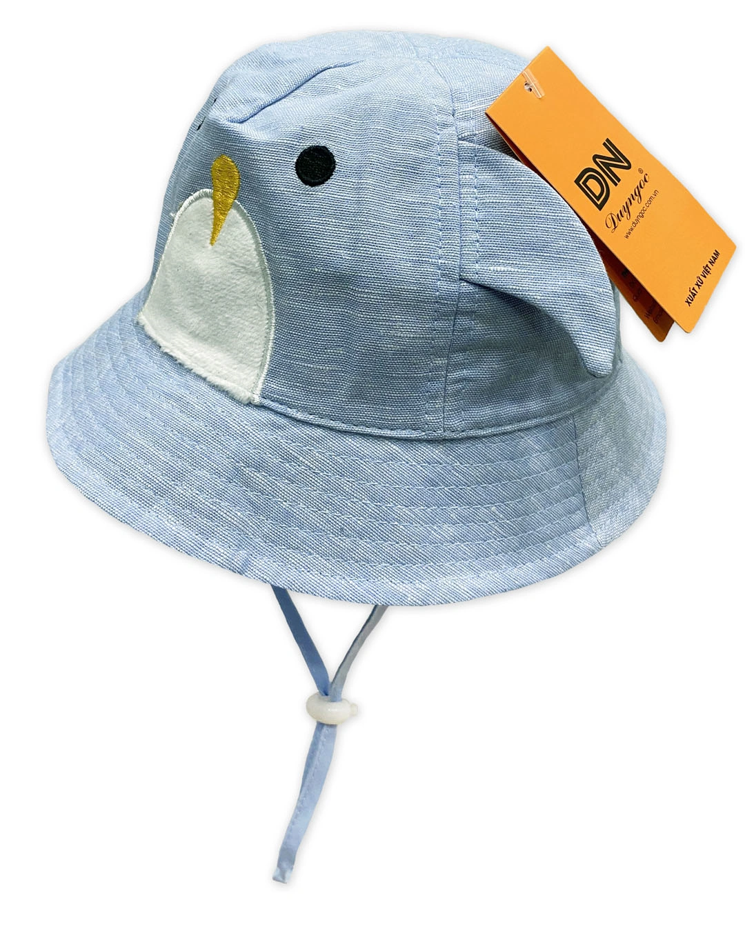 Nón vành cho bé trai Duy Ngọc in hình chim cánh cụt màu xanh nhạt 2