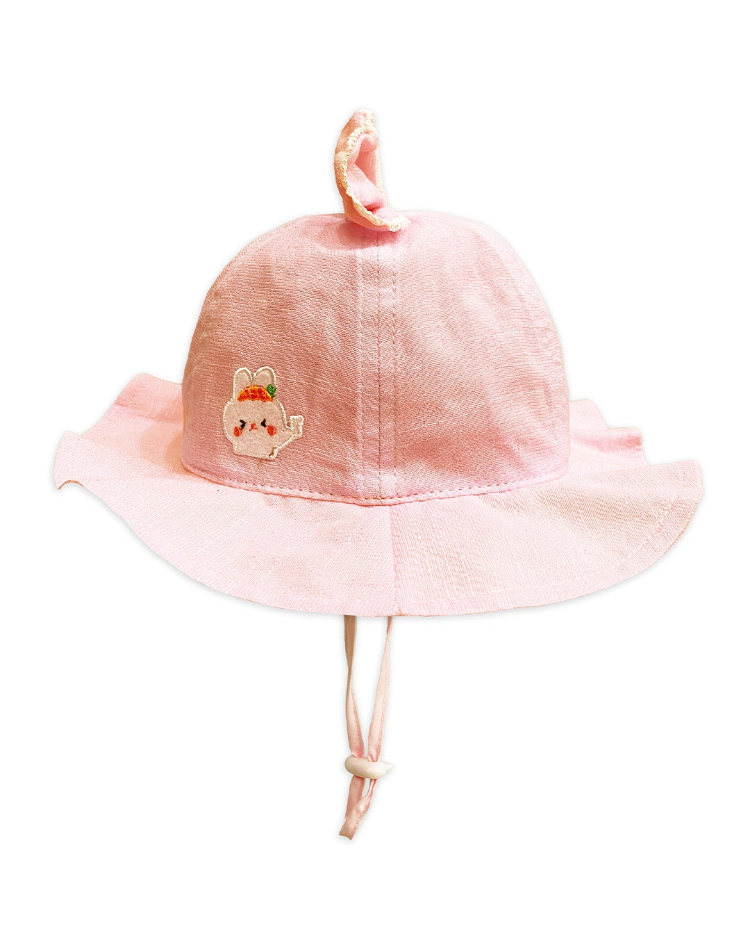 Nón vành cho bé gái Duy Ngọc thêu thỏ màu xanh dương 11