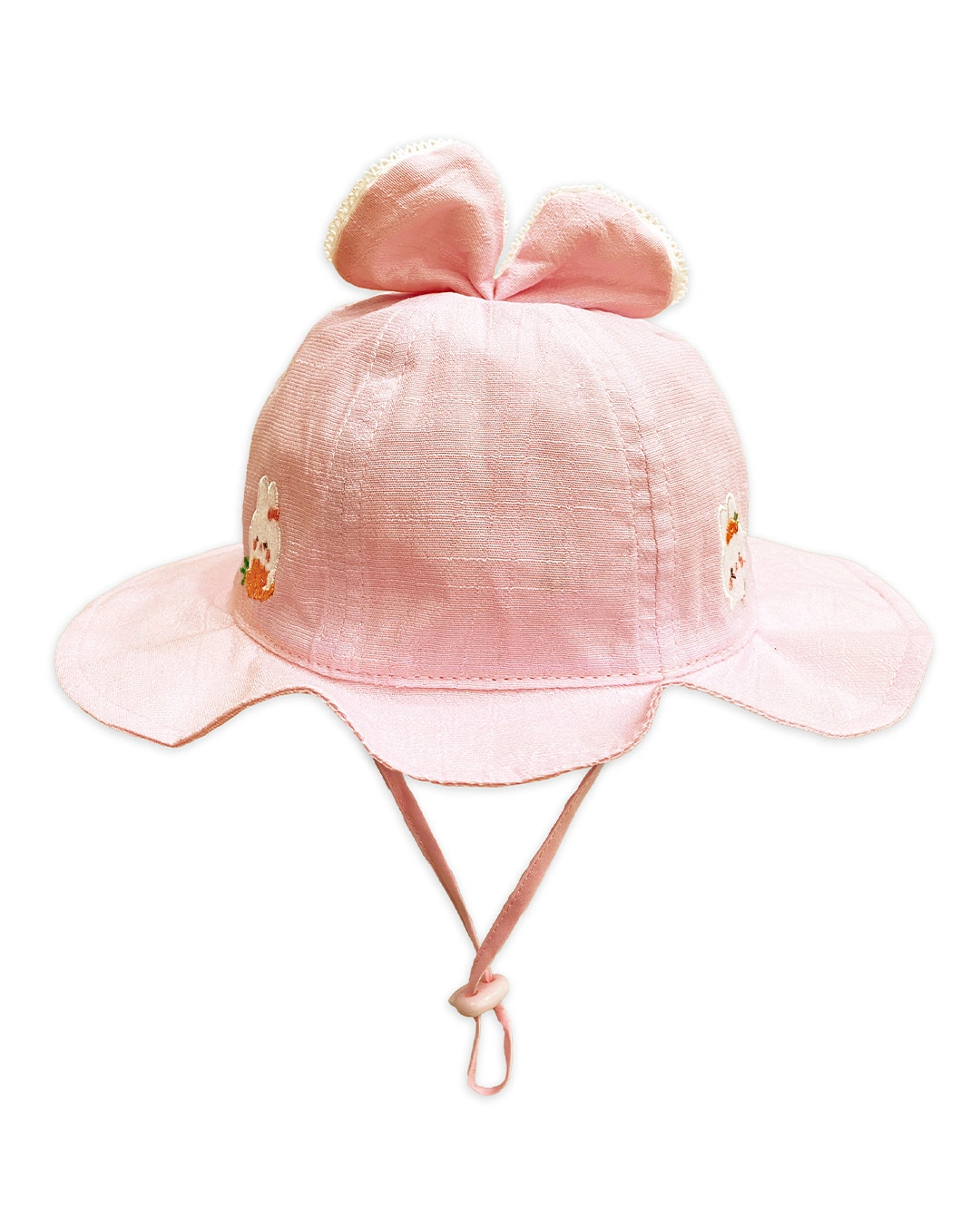 Nón vành cho bé gái Duy Ngọc thêu thỏ màu xanh dương 13