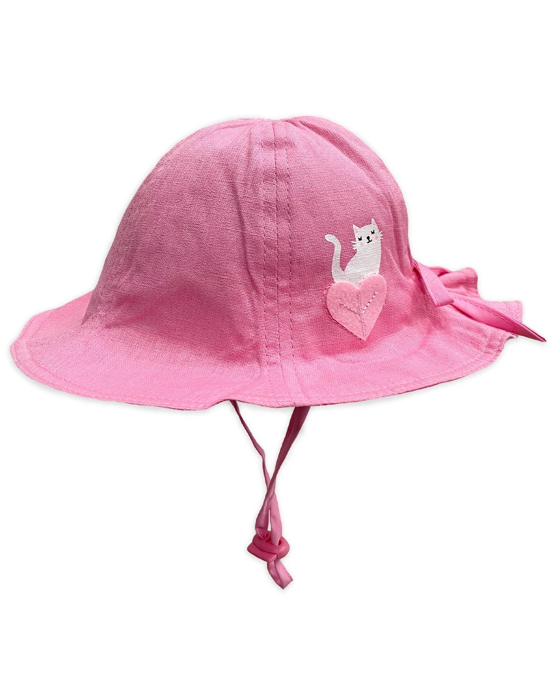 Nón vành cho bé gái Duy Ngọc in hình mèo màu vàng 11