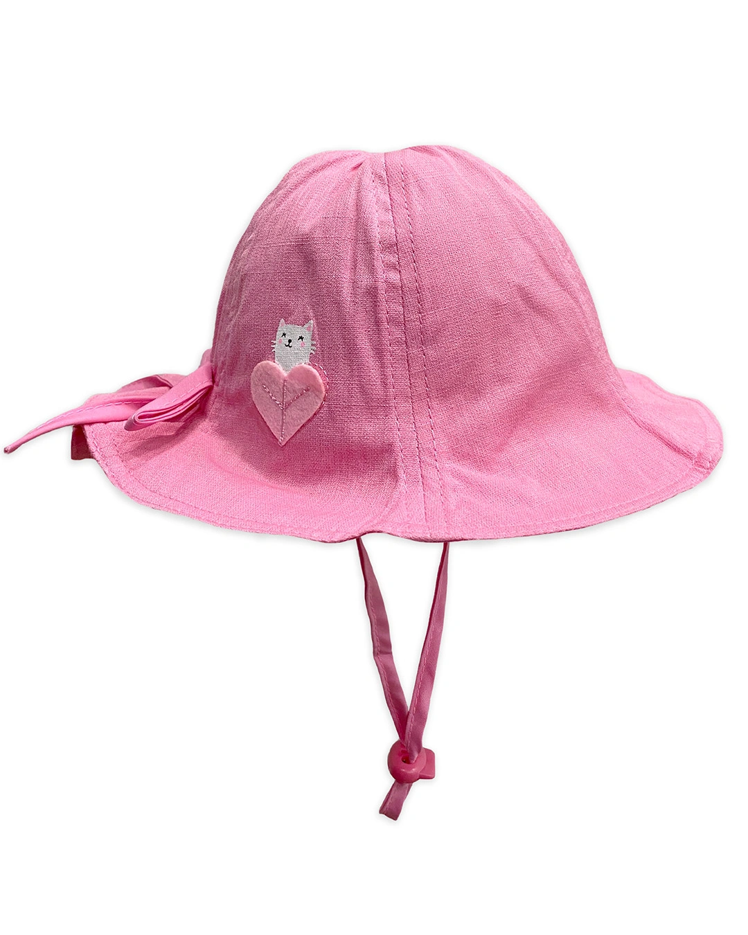 Nón vành cho bé gái Duy Ngọc in hình mèo màu vàng 12