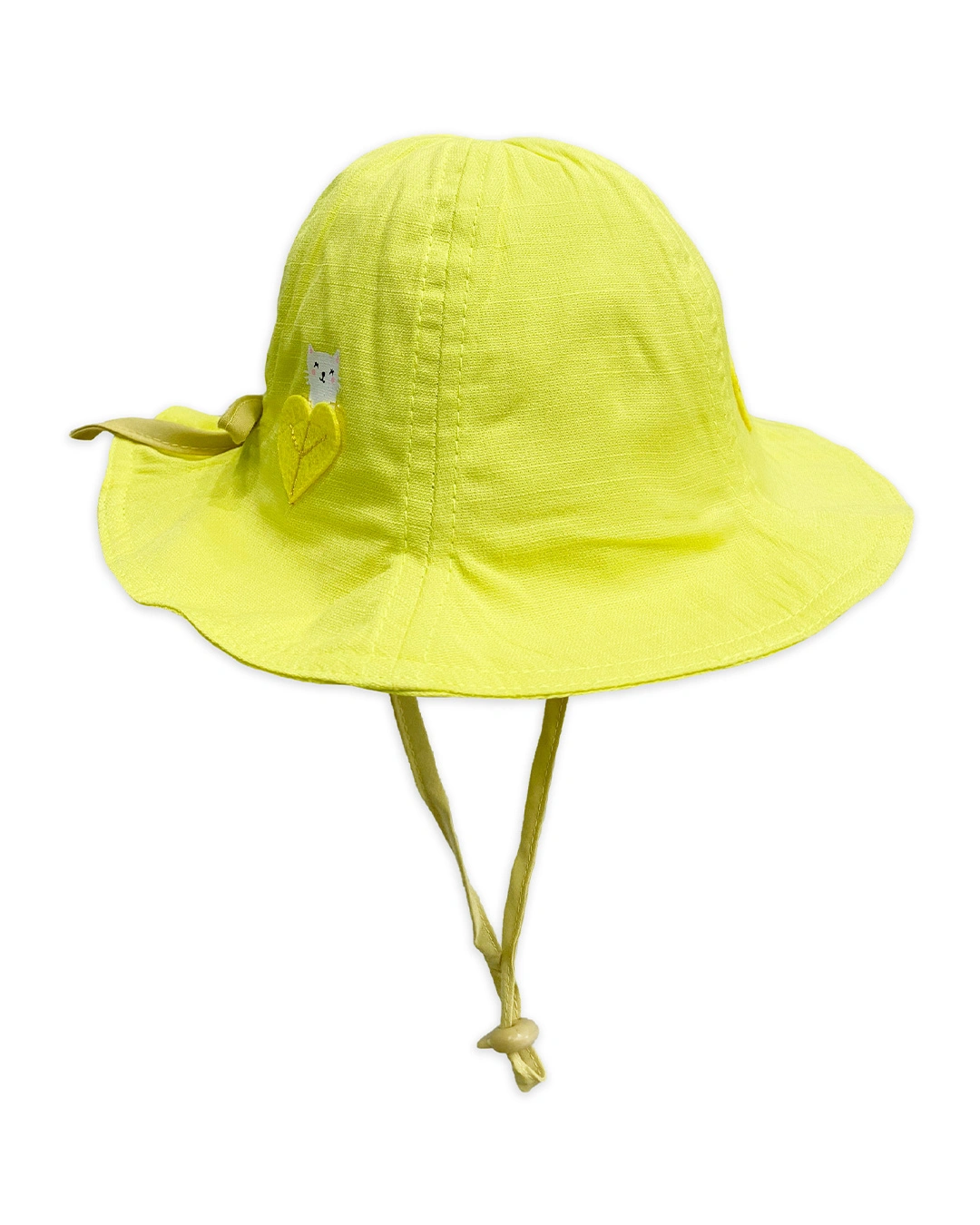Nón vành cho bé gái Duy Ngọc in hình mèo màu vàng 3