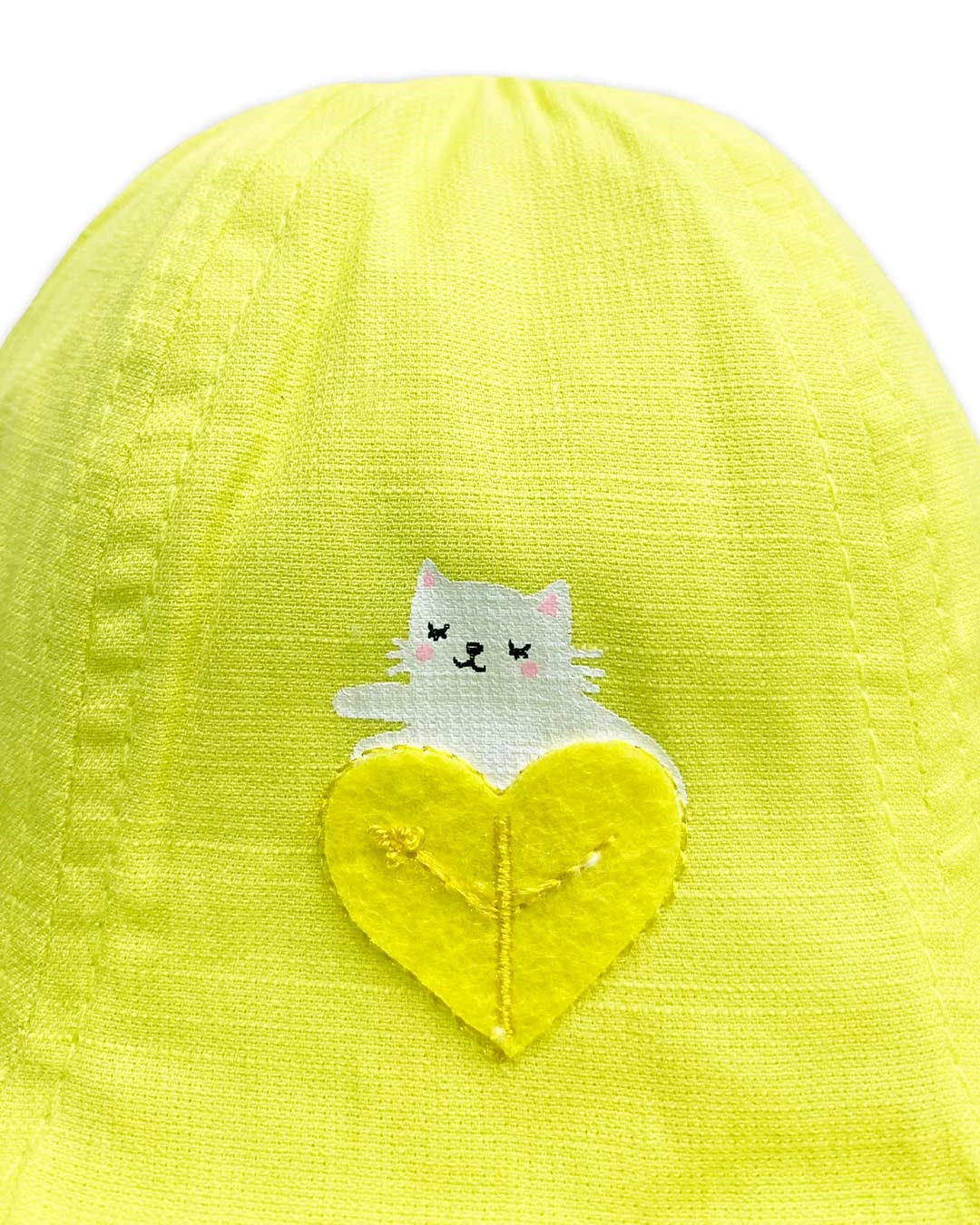 Nón vành cho bé gái Duy Ngọc in hình mèo màu vàng 5