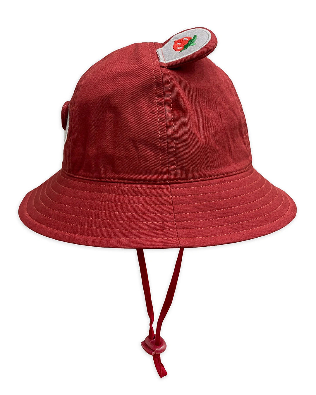 Nón vành cho bé trai Duy Ngọc in hình gấu dâu màu hồng đậm 2