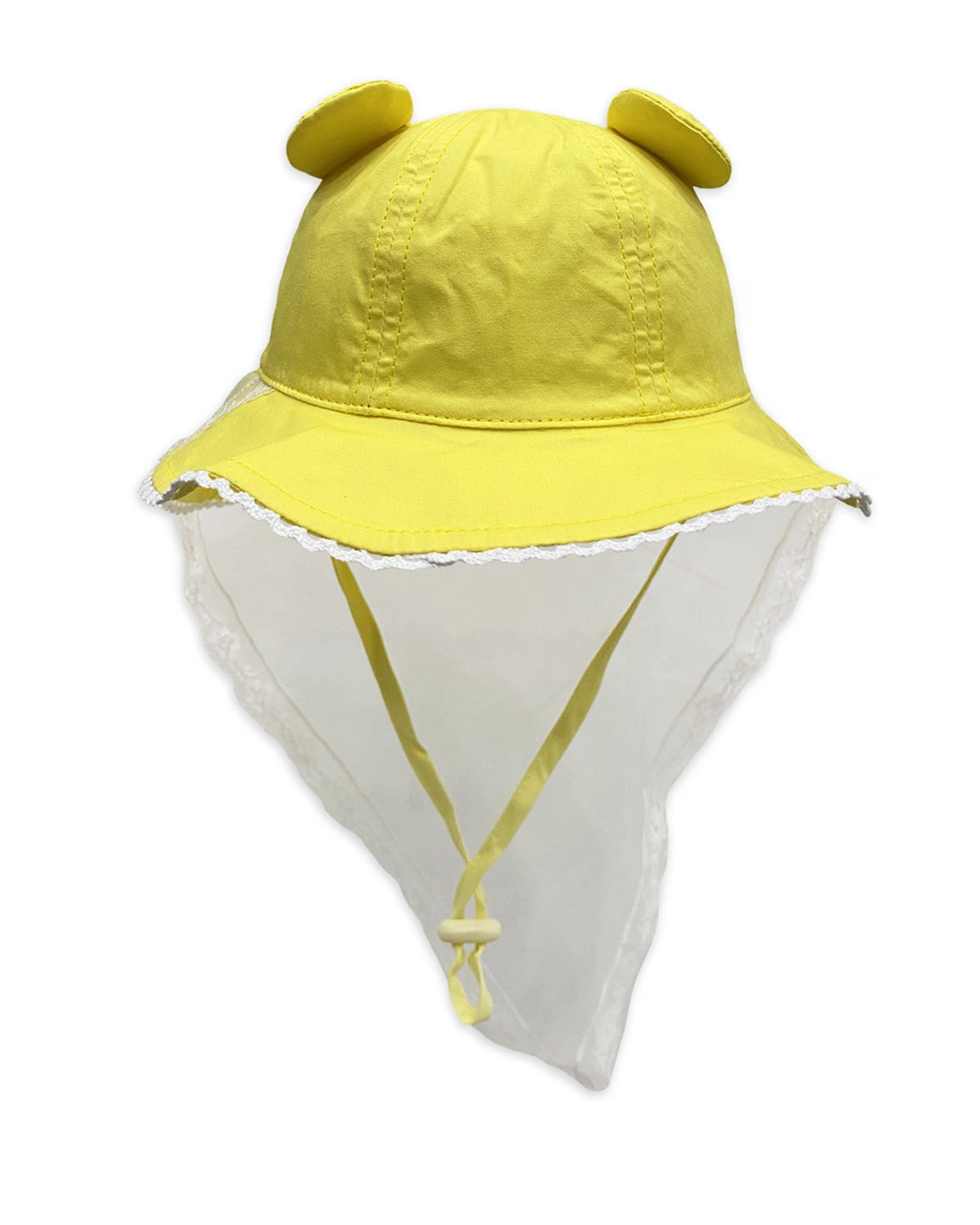 Nón vành cho bé gái Duy Ngọc thêu gấu, mây và ngôi sao màu vàng 4