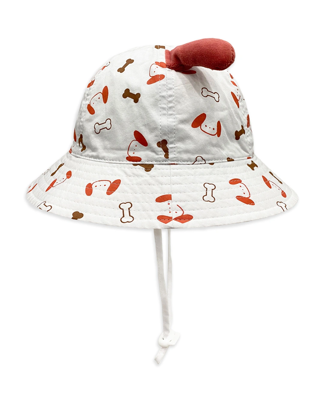 Nón vành cho bé Duy Ngọc in cún và xương màu trắng 2