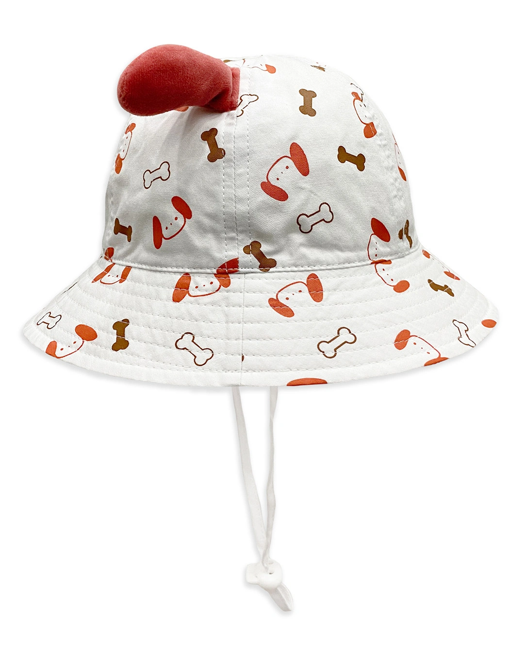 Nón vành cho bé Duy Ngọc in cún và xương màu trắng 3