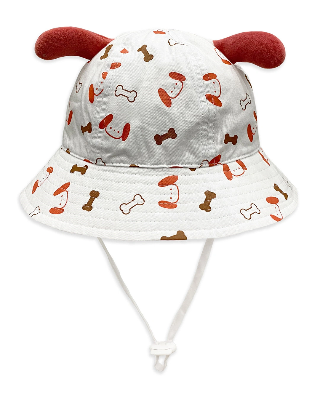 Nón vành cho bé Duy Ngọc in cún và xương màu trắng 4