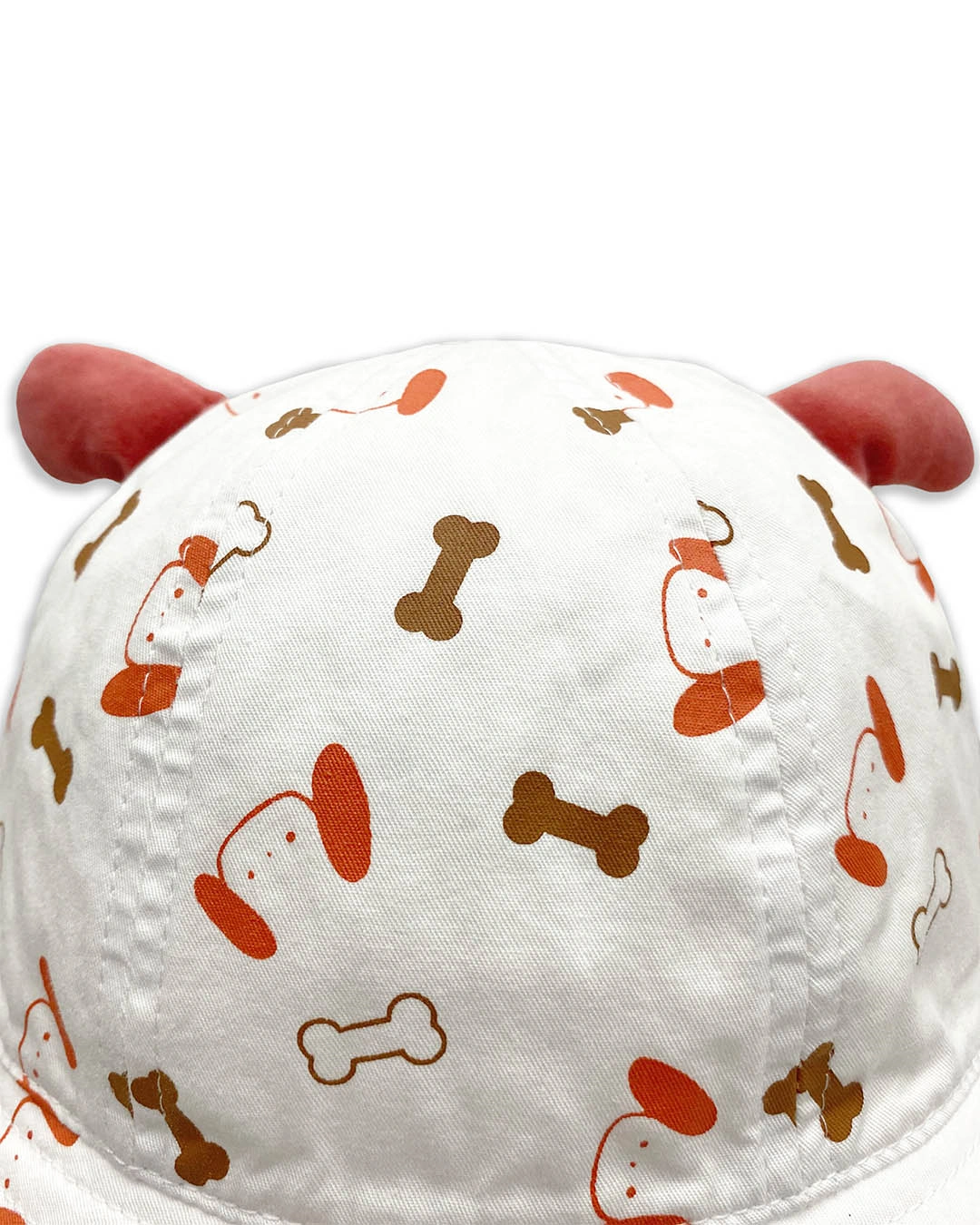 Nón vành cho bé Duy Ngọc in cún và xương màu trắng 5