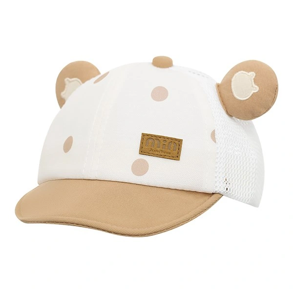 Nón kết cho bé TOP KIDS in chấm bi màu da - nâu 1