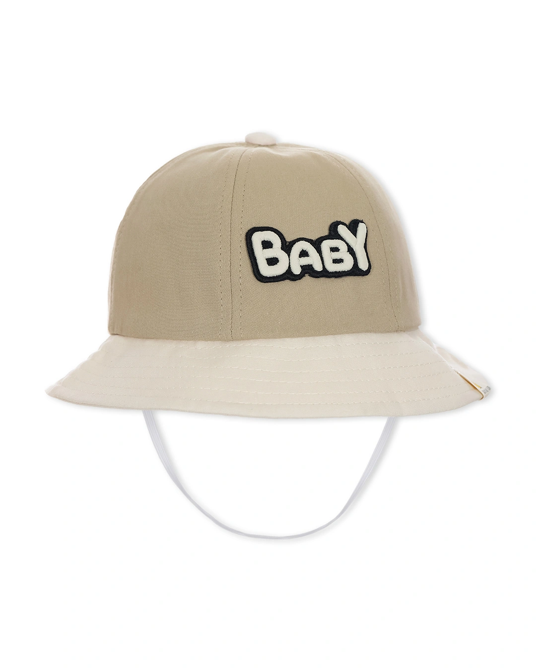 Nón vành cho bé TOP KIDS thêu baby màu da - nâu đậm 10