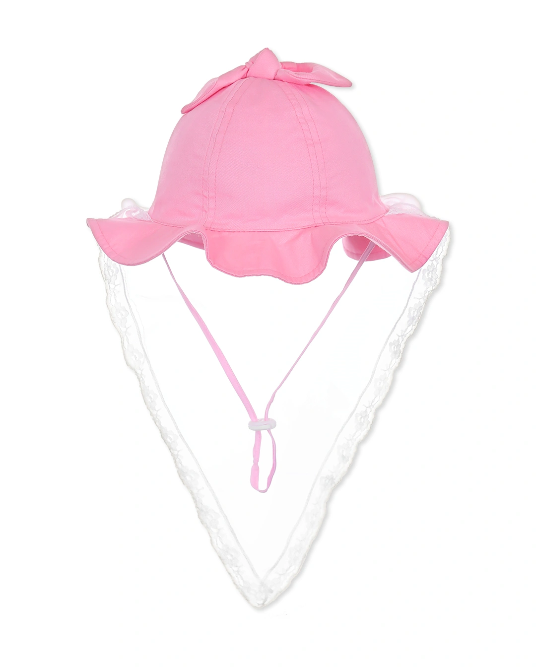 Nón vành cho bé gái Duy Ngọc thêu cừu màu hồng 4