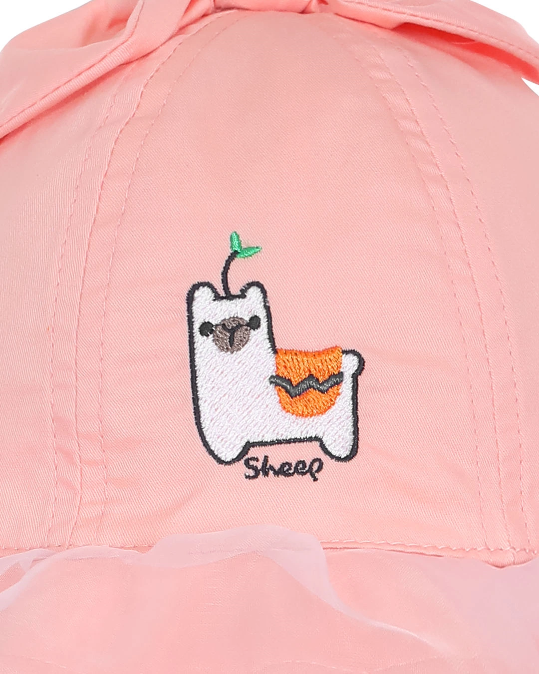 Nón vành cho bé gái Duy Ngọc thêu cừu màu hồng 17