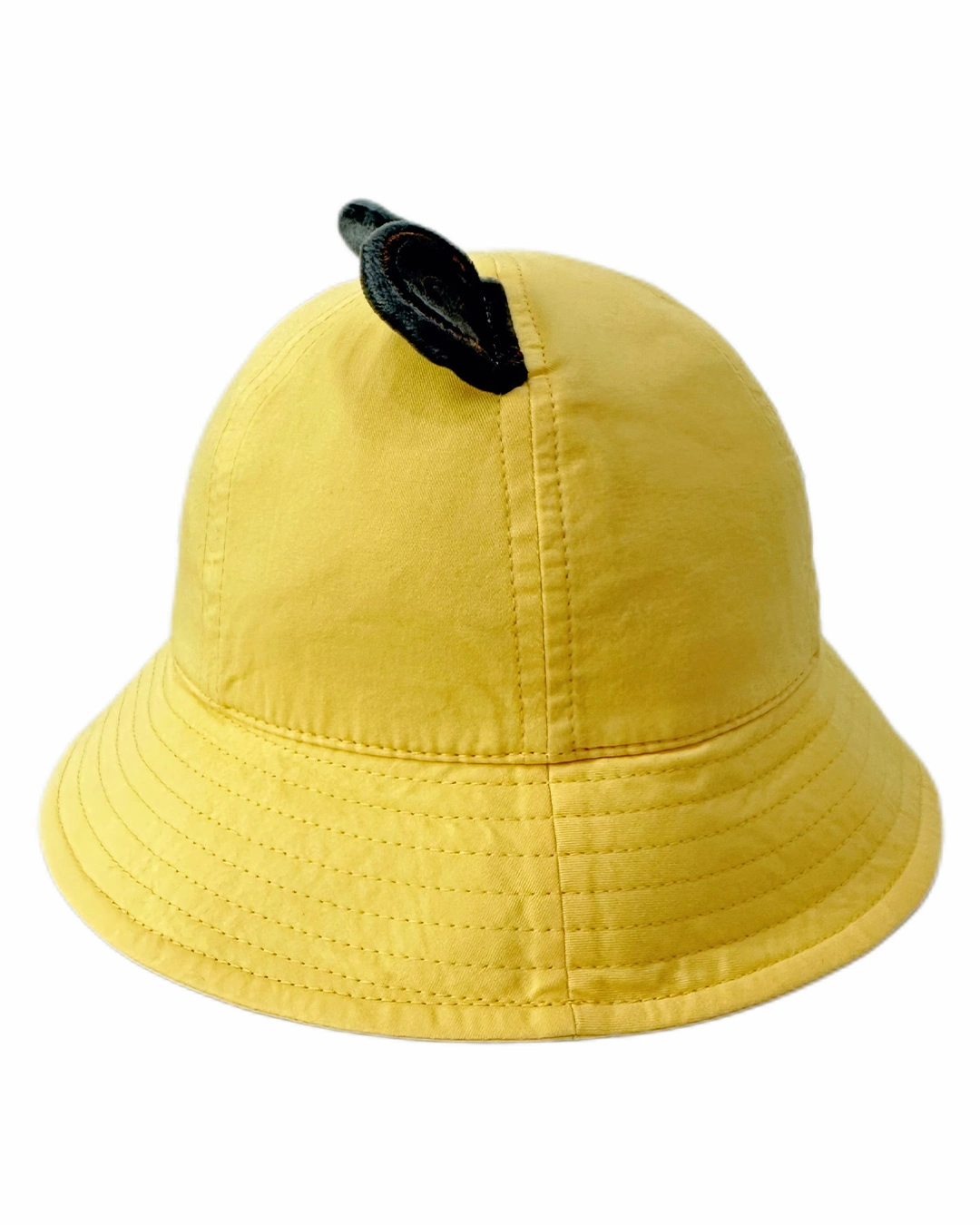 Nón vành cho bé Duy Ngọc thêu gấu đen màu vàng 3