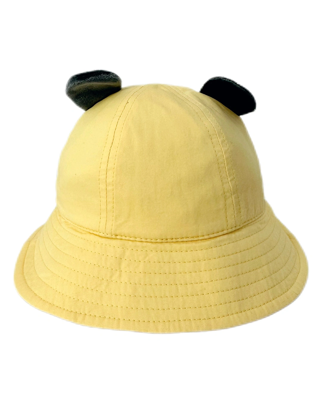 Nón vành cho bé Duy Ngọc thêu gấu đen màu vàng 4